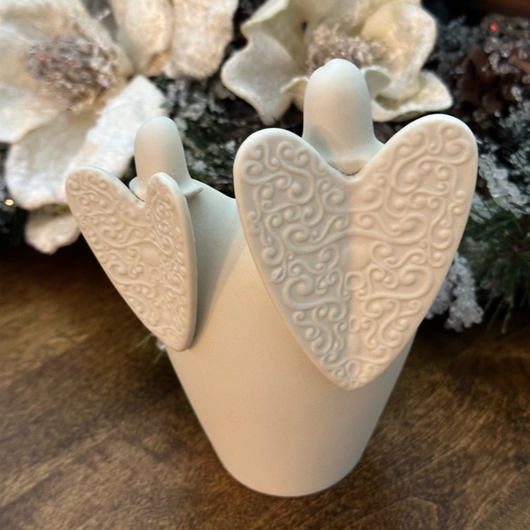 PartyLite Kindness Angel tealight candle holder made of bisque porcelain. - Picture 2 of 3